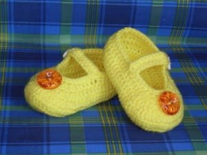 mary jane baby booties